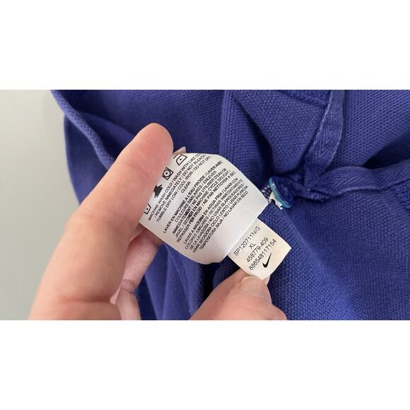 Nike Air Jordan Jumpman Polo Shirt Short Sleeve Collared Blue Purple Mens XL - Picture 10 of 10